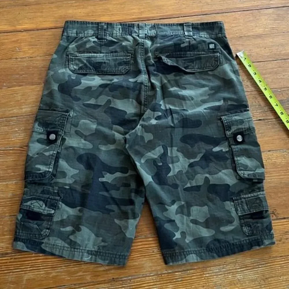 Lazer Men's Green and Khaki Shorts